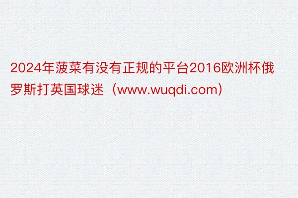 2024年菠菜有没有正规的平台2016欧洲杯俄罗斯打英国球迷（www.wuqdi.com）